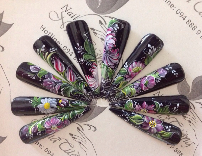 Mẫu nail cọ bản