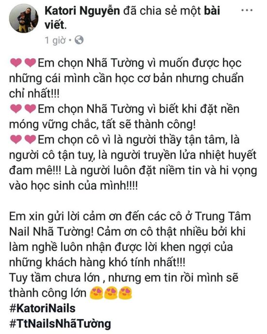 Vì sao bạn học nail tại Nhã Tường