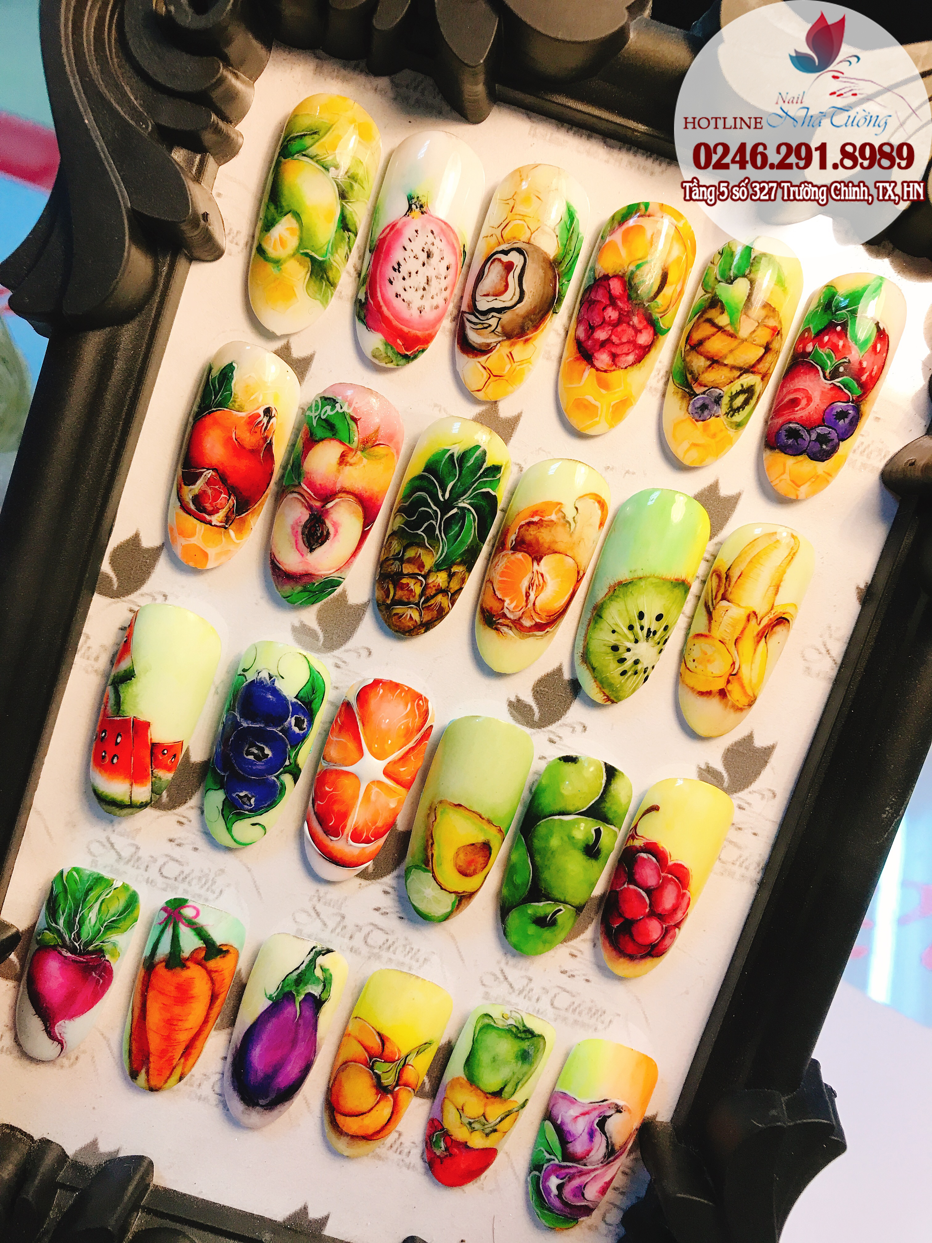 Dạy học nail chuyên nghiệp – Lớp học vẽ hoa quả