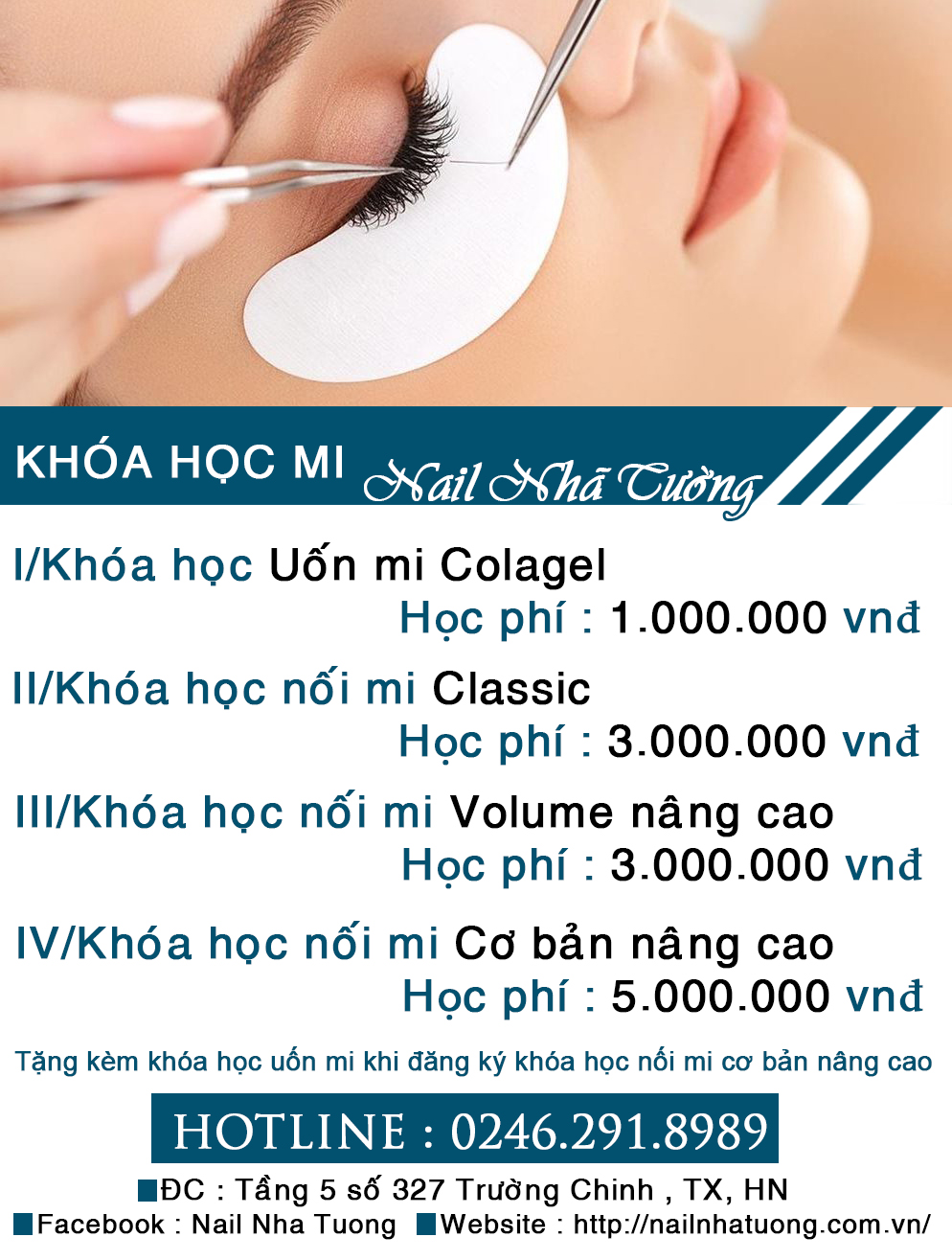 Khai giảng khóa học nối mi tháng 3