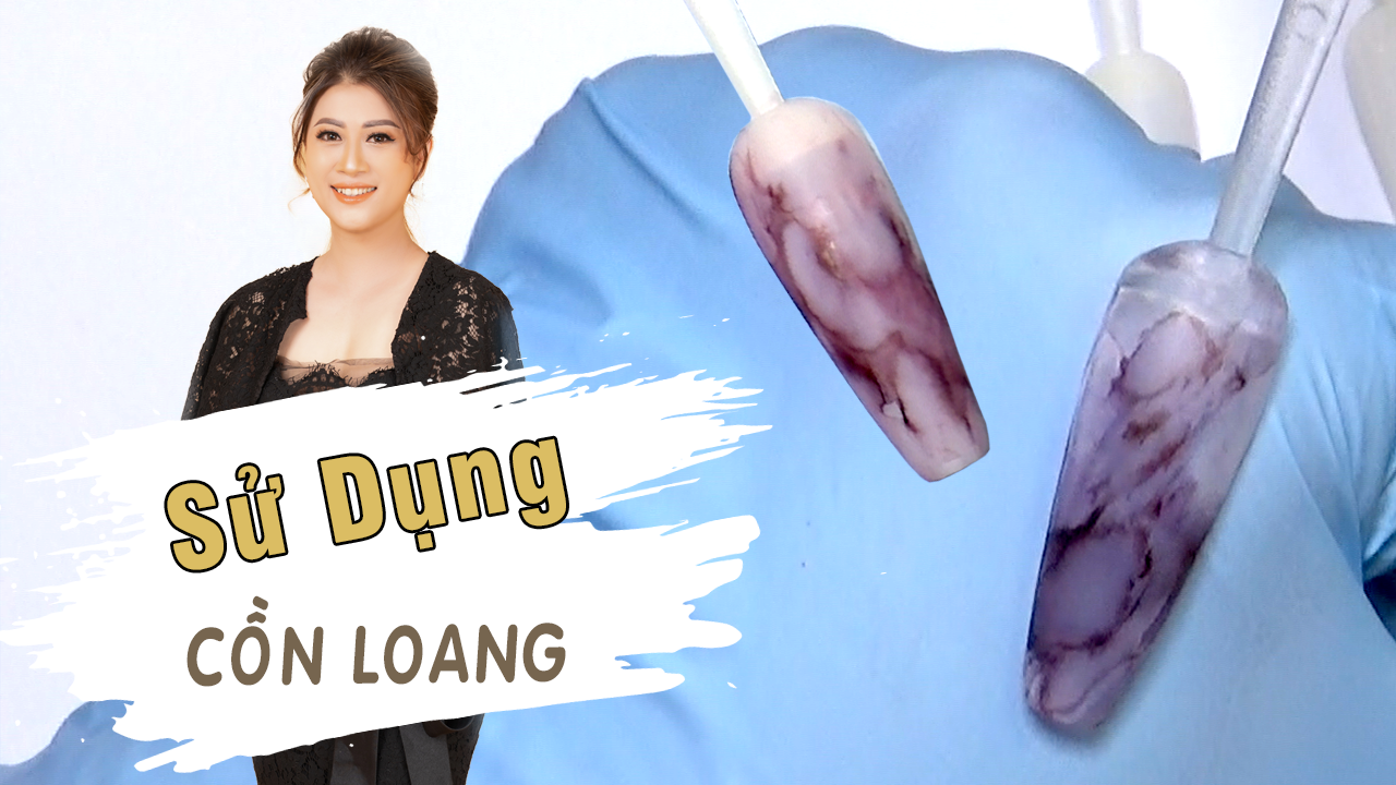 Thực hành tạo vân đá trên móng bằng cồn loang