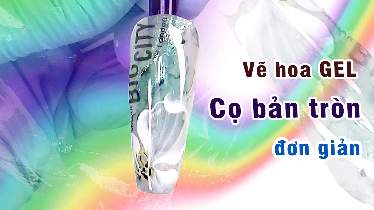 Thực hành vẽ gel cọ bản tròn lên móng